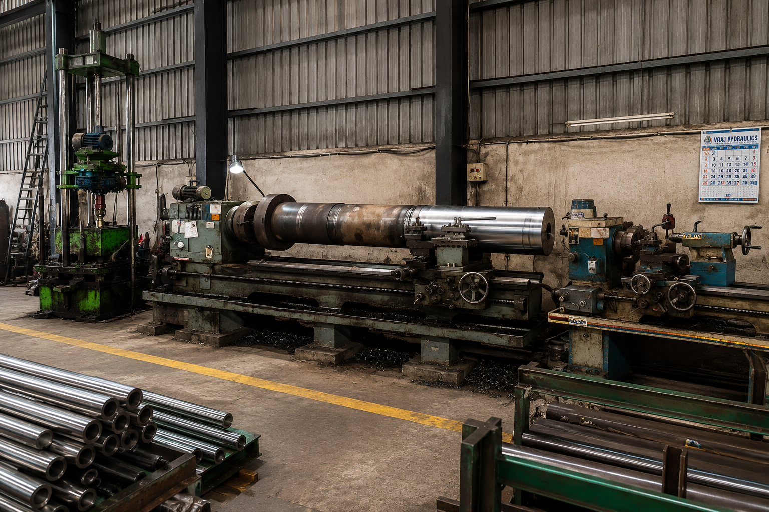 Vraj Hydraulics manufacturing machinery and production capability