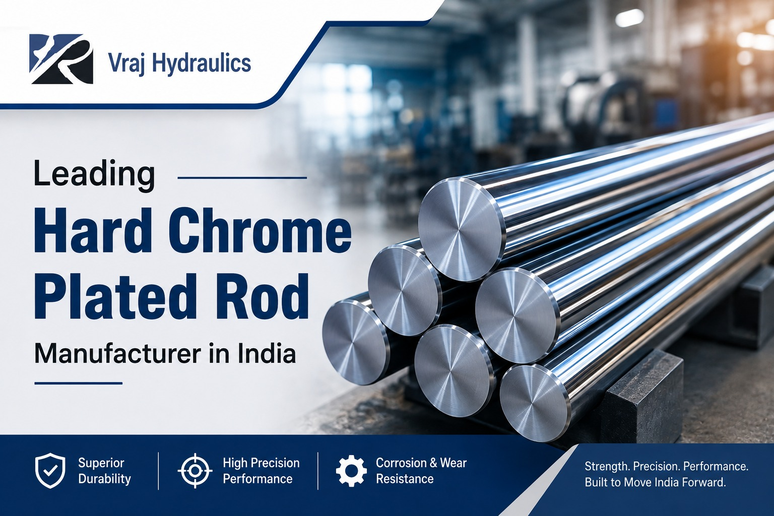Leading Hard Chrome Plated Rod Manufacturer in India – Vraj Hydraulics